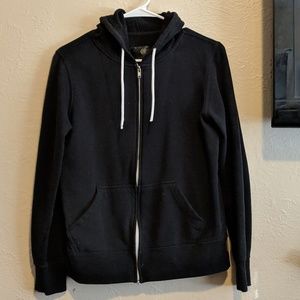 Black Zip Up Hoodie Sweatshirt
